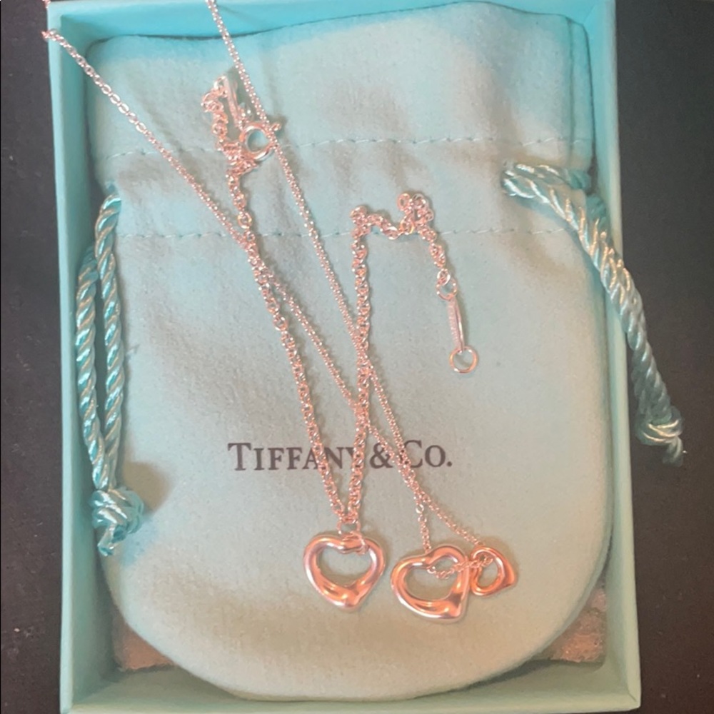 Tiffany and co heart necklace & bracelet set